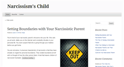 Desktop Screenshot of narcissismschild.com