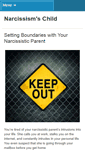 Mobile Screenshot of narcissismschild.com