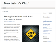 Tablet Screenshot of narcissismschild.com